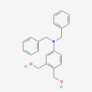 molecular formula C22H23NO2 B8627341 [4-(Dibenzylamino)benzene-1,2-diyl]dimethanol 