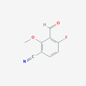 molecular formula C9H6FNO2 B8627345 4-Fluoro-3-formyl-2-methoxybenzonitrile 