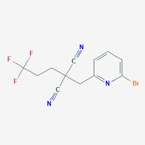 molecular formula C12H9BrF3N3 B8627371 [(6-Bromopyridin-2-yl)methyl](3,3,3-trifluoropropyl)propanedinitrile CAS No. 647839-49-4