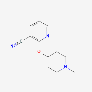 molecular formula C12H15N3O B8627387 2-(1-Methyl-piperidin-4-yloxy)-nicotinonitrile CAS No. 870062-46-7
