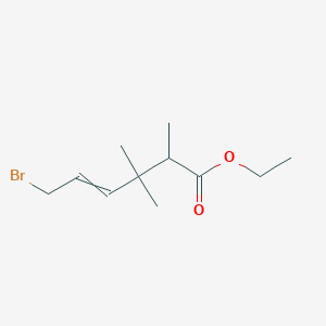 molecular formula C11H19BrO2 B8627396 Ethyl 6-bromo-2,3,3-trimethylhex-4-enoate CAS No. 60683-82-1