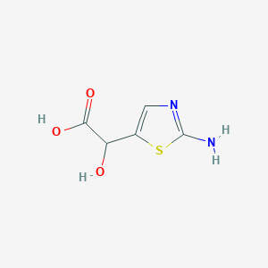 molecular formula C5H6N2O3S B8627423 2-Hydroxy-2-(2-amino-1,3-thiazol-5-yl)acetic acid 