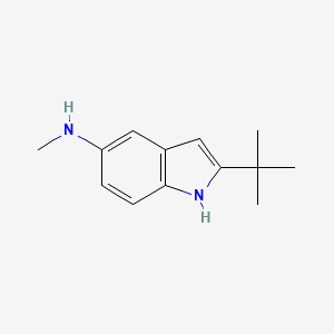 molecular formula C13H18N2 B8627548 2-tert-butyl-N-methyl-1H-indol-5-amine 