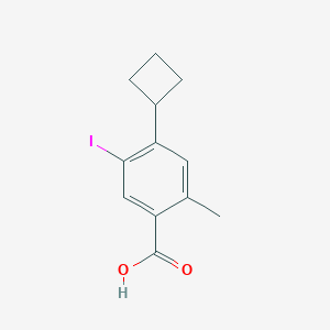 molecular formula C12H13IO2 B8627567 4-Cyclobutyl-5-iodo-2-methylbenzoic acid 