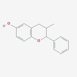 molecular formula C16H16O2 B8627590 3-Methyl-2-phenylchroman-6-ol 