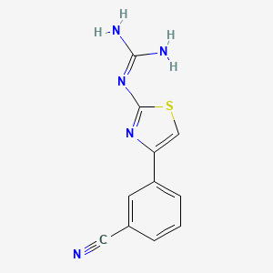 molecular formula C11H9N5S B8627691 N''-[4-(3-Cyanophenyl)-1,3-thiazol-2-yl]guanidine CAS No. 84545-73-3