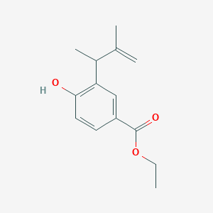 molecular formula C14H18O3 B8627754 Ethyl 3-(1,2-dimethyl-allyl)-4-hydroxy-benzoate 
