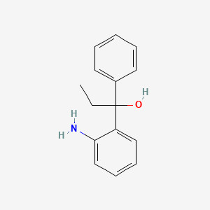 molecular formula C15H17NO B8627779 Amino-alpha-ethyl-benzhydrol 