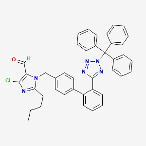 molecular formula C41H35ClN6O B8627805 1H-Imidazole-5-carboxaldehyde,2-butyl-4-chloro-1-[[2'-[2-(triphenylmethyl)-2H-tetrazol-5-yl][1,1'-biphenyl]-4-yl]methyl]- 