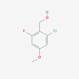 molecular formula C8H8ClFO2 B8627853 2-Chloro-6-fluoro-4-methoxybenzenemethanol CAS No. 1534389-89-3