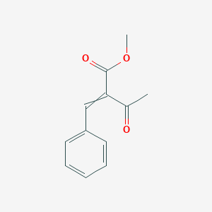 molecular formula C12H12O3 B8627858 2-[(Phenyl)methylene]-3-oxobutanoic acid, methyl ester 