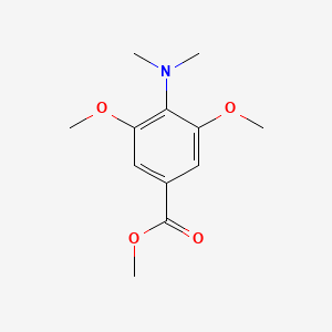 molecular formula C12H17NO4 B8627859 Benzoic acid, 4-(dimethylamino)-3,5-dimethoxy-, methyl ester CAS No. 56066-64-9
