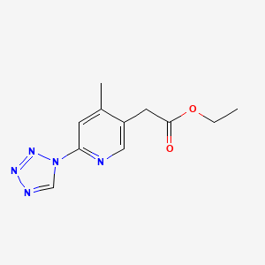 molecular formula C11H13N5O2 B8627894 ethyl [4-methyl-6-(1H-tetrazol-1-yl)pyridin-3-yl]acetate 