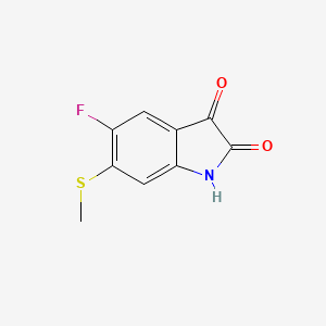 molecular formula C9H6FNO2S B8627905 5-Fluoro-6-methylthioindole-2,3-dione 