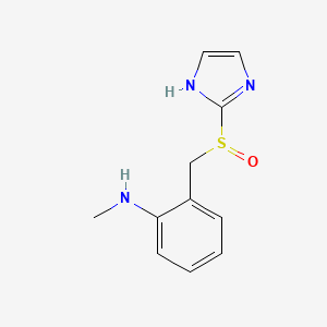 molecular formula C11H13N3OS B8627920 2-[(1H-Imidazole-2-sulfinyl)methyl]-N-methylaniline CAS No. 128936-03-8