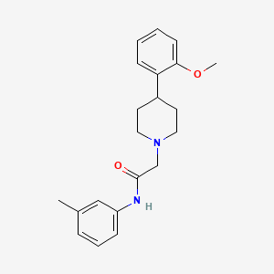 molecular formula C21H26N2O2 B8627935 2-[4-(2-methoxyphenyl)piperidin-1-yl]-N-(m-tolyl)acetamide CAS No. 630116-48-2