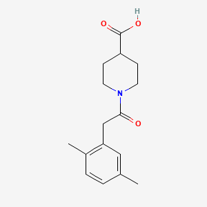 molecular formula C16H21NO3 B8627977 1-[(2,5-Dimethylphenyl)acetyl]-4-piperidinecarboxylic acid 