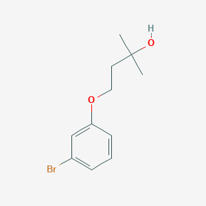 molecular formula C11H15BrO2 B8627986 4-(3-Bromo-phenoxy)-2-methyl-butan-2-ol 