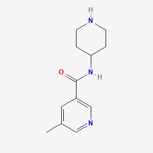 molecular formula C12H17N3O B8628042 5-Methyl-N-(piperidin-4-yl)-nicotinamide 