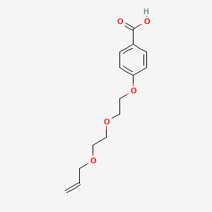molecular formula C14H18O5 B8628050 4-(2-{2-[(Prop-2-en-1-yl)oxy]ethoxy}ethoxy)benzoic acid CAS No. 148965-84-8