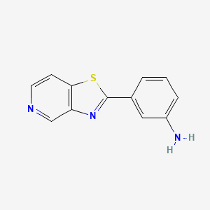 molecular formula C12H9N3S B8628064 3-(Thiazolo[4,5-c]pyridin-2-yl)benzenamine 