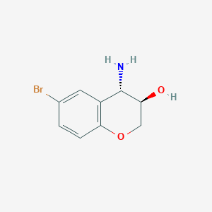 molecular formula C9H10BrNO2 B8628082 (3R,4S)-4-amino-6-bromo-chroman-3-ol 