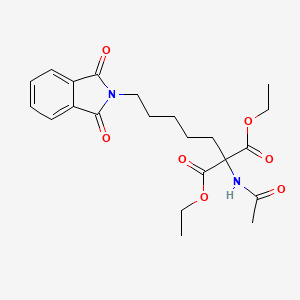 molecular formula C22H28N2O7 B8628093 Diethyl 2-acetamido-2-(5-phthalimidopentyl)-malonate 