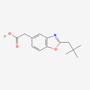 [2-(2,2-Dimethylpropyl)-1,3-benzoxazol-5-yl]acetic acid
