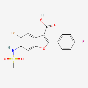 5-Bromo-2-(4-fluorophenyl)-6-(methylsulfonamido)benzofuran-3-carboxylic acid