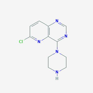 molecular formula C11H12ClN5 B8628148 6-Chloro-4-(piperazin-1-yl)pyrido[3,2-d]pyrimidine CAS No. 897360-17-7