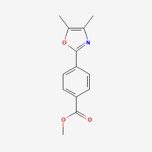 molecular formula C13H13NO3 B8628161 4-(4,5-Dimethyl-oxazol-2-yl)-benzoic acid methyl ester 