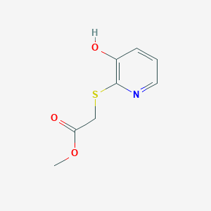 molecular formula C8H9NO3S B8628177 Methyl [(3-hydroxy-2-pyridinyl)sulfanyl]acetate 
