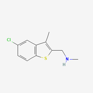molecular formula C11H12ClNS B8628201 (5-Chloro-3-methyl-benzo[b]thiophen-2-ylmethyl)methylamine 