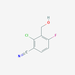 molecular formula C8H5ClFNO B8628202 2-Chloro-4-fluoro-3-(hydroxymethyl)benzonitrile 