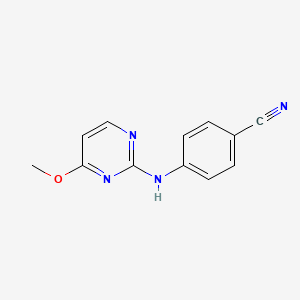 molecular formula C12H10N4O B8628216 4-(4-Methoxypyrimidin-2-ylamino)benzonitrile 