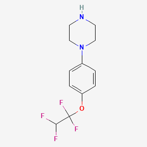 molecular formula C12H14F4N2O B8628229 1-[4-(1,1,2,2-Tetrafluoroethoxy)phenyl]piperazine CAS No. 823197-44-0
