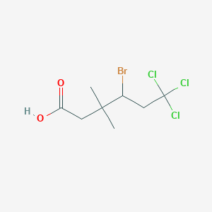4-Bromo-6,6,6-trichloro-3,3-dimethylhexanoic acid