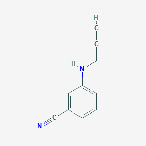 molecular formula C10H8N2 B8628261 3-Propargylamino-benzonitrile 