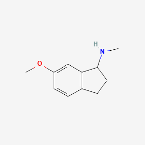 molecular formula C11H15NO B8628308 6-methoxy-N-methyl-1-aminoindan 