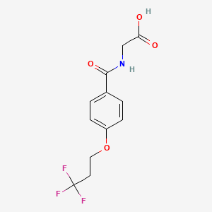 molecular formula C12H12F3NO4 B8628320 N-[4-(3,3,3-Trifluoropropoxy)benzoyl]glycine CAS No. 915017-16-2