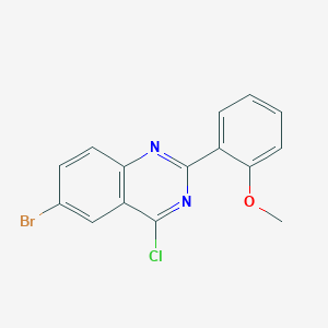 molecular formula C15H10BrClN2O B8628330 6-Bromo-4-chloro-2-(2-methoxyphenyl)quinazoline 