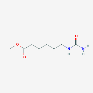 molecular formula C8H16N2O3 B8628332 Methyl 6-ureidohexanoate 