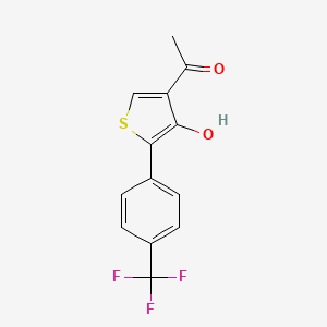 molecular formula C13H9F3O2S B8628339 1-{4-Hydroxy-5-[4-(trifluoromethyl)phenyl]thiophen-3-yl}ethan-1-one CAS No. 808122-97-6