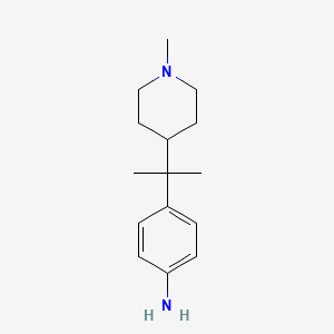 4-[1-Methyl-1-(1-methylpiperidin-4-yl)-ethyl]phenylamine