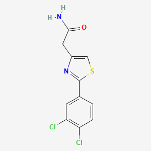 molecular formula C11H8Cl2N2OS B8628394 2-[2-(3,4-Dichlorophenyl)thiazol-4-yl]-acetamide 