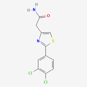 molecular formula C11H8Cl2N2OS B8628394 2-[2-(3,4-dichlorophenyl)-1,3-thiazol-4-yl]acetamide 