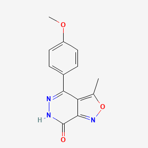 molecular formula C13H11N3O3 B8628400 4-(4-methoxyphenyl)-3-methylisoxazolo[3,4-d]pyridazin-7(6H)-one 