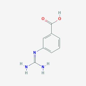 molecular formula C8H9N3O2 B8628420 3-Guanidinobenzoic acid 