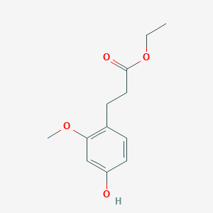 molecular formula C12H16O4 B8628438 ethyl 3-(4-hydroxy-2-methoxyphenyl)propanoate 