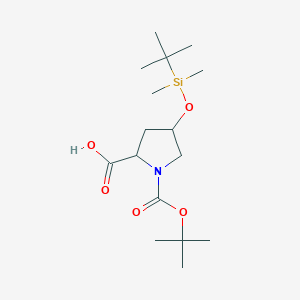 (2S,4R)-1-(Tert-butoxycarbonyl)-4-(tert-butyldimethylsilyloxy)pyrrolidine-2-carboxylic acid